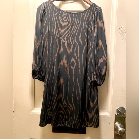Parker animal print mini dress, 100%silk, excellent Condition, small size - Picture 1 of 16